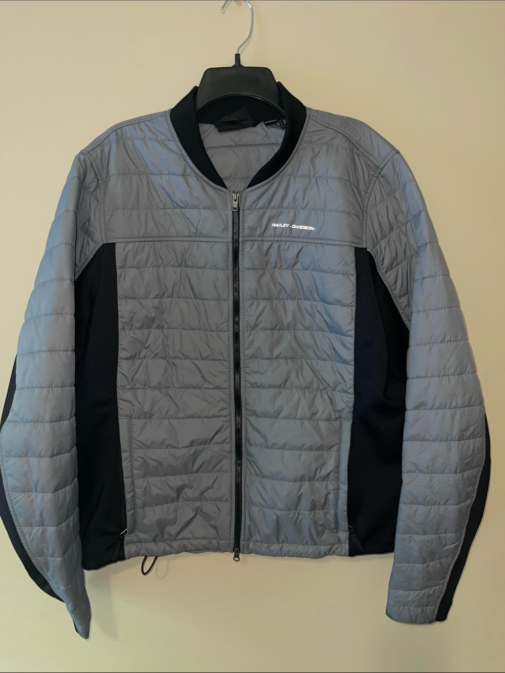 Harley-Davidson Men's Light Gray mid layer Jacket with Black Panels